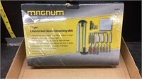 Gun cleaning kit in wood box, magnum 76pc kit,