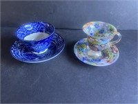 MURANO SAUCER & TEA CUP / EARLY HISTORICAL C & S