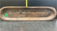 Long wooden decorative tray