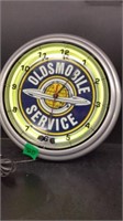 Oldsmobile Service Clock 18? Diameter Lights Up,