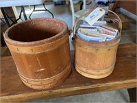 TWO SUGAR BUCKETS LARGE & SMALL