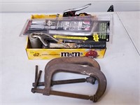 Tools, Oil Can, Clamps Lot