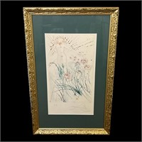 Salvadore Dali Signed Framed Epreuve D' Artiste