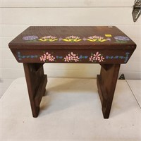 Painted Wooden Bench