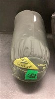 Kelly 6’6” Galactic sleeping bag, welding helmet,