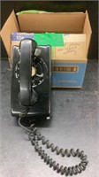 Vintage dial phone, wall mount