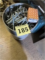 Bucket of carriage bolts various lengths and