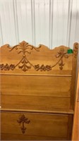 Oak Full Size Head board and Rails