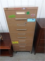 Metal 5 Drawer Cabinet 27'' W x 25'' D x 61 1/2''