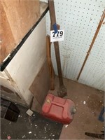 Large scraper,axe handle,gas can