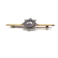 18ct Y/G Mid 20th century gold military brooch