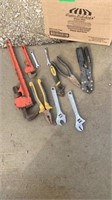 Pipe Wrenches, Pliers, Crescent Wrenches