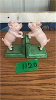 Cast Iron Pig Book Ends