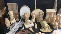 Assortment of different types of wood for crafts,
