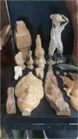 Assortment of different types of wood for crafts