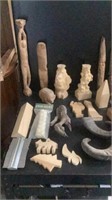 Assortment of different types of wood for crafts