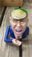 Cast iron painted Donald Trump coin bank