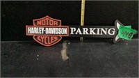 Harley Davidson Parking Sign Cast Iron