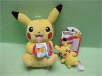 Two Pikachu Plush's With Tags