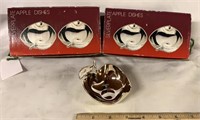 SILVERPLATE APPLE DISHES (4) NEW
