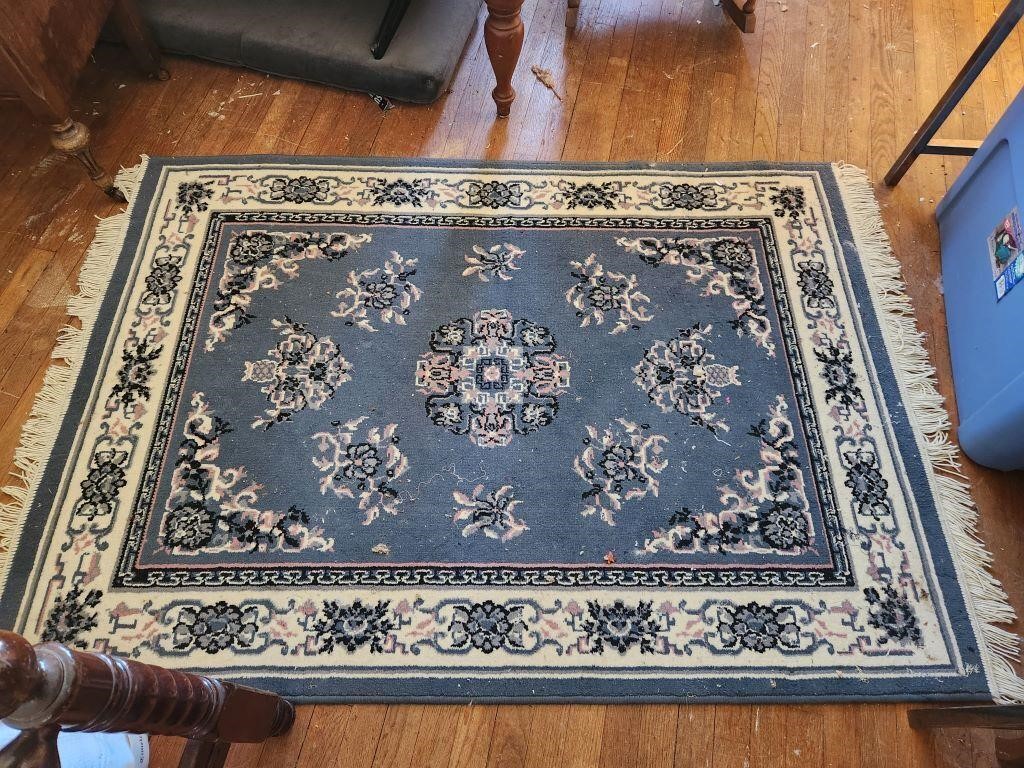 small, blue Miraz rug