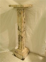 White marble pedestal