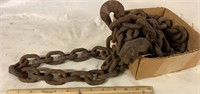 LARGE IRON CHAIN WITH HOOKS