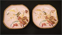 Pair of pink gilt-edged Aesthetic Movement
