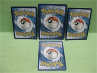 Four Assorted Large Size Pokemon Cards