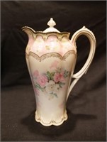 R S Prussia-marked porcelain chocolate pot
