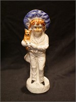 Porcelain figurine, boy with dog