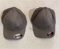 (2) Milwaukee Flex Fit Caps L/XL