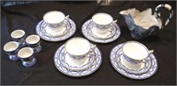 Wedgwood blue and white tea set