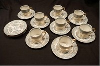Gilt design tea set, Asian design