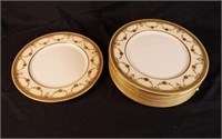 11 gilt-edge Lenox dinner plates