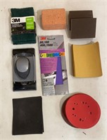 Sanding Blocks and Assorted Sand Paper