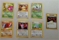 Set of 7 Rare First Edition Pokemon Cards
