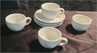 Espresso cups and saucers. 4 cups amd 3 saucers