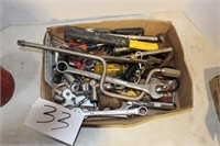 MISC BOX OF TOOLS, CRAFTSMAN, KLEIN, MISC