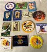 ADVERTISING BUTTONS AND MAGNETS