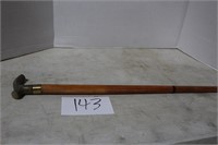 METAL AND WOODEN CANE 34"