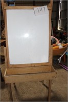 DRY ERASE BOARD EASEL AND CHALKBOARD