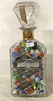 OLD FITZGERALD WHISKEY BOTTLE OF MARBLES