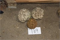 3 GEODES, SOFTBALL SIZE