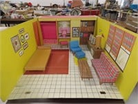 Early vintage Barbie dream House w/accessories.