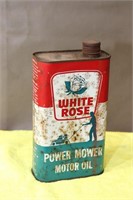 Vintage White Rose Oil Can