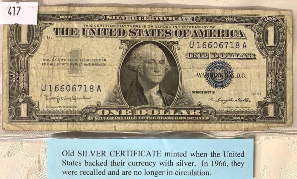 1957B SILVER CERTIFICATE