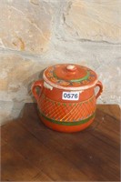 MEXICAN POTTERY LIDDED VASE