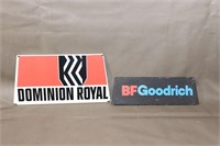 BF Goodrich And Dominion Royal Tire Stand Signs