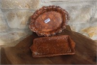 UNIQUE CARVED WOOD TRAYS
